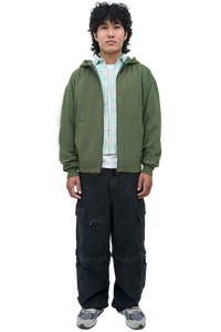 Green Zip-Up Hoodie