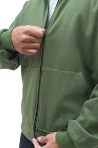 Green Zip-Up Hoodie
