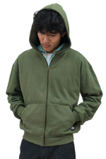 Green Zip-Up Hoodie