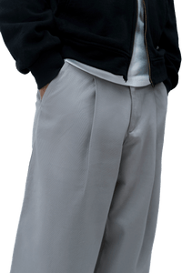 Grey Pleated Pant